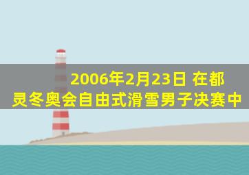 2006年2月23日 在都灵冬奥会自由式滑雪男子决赛中